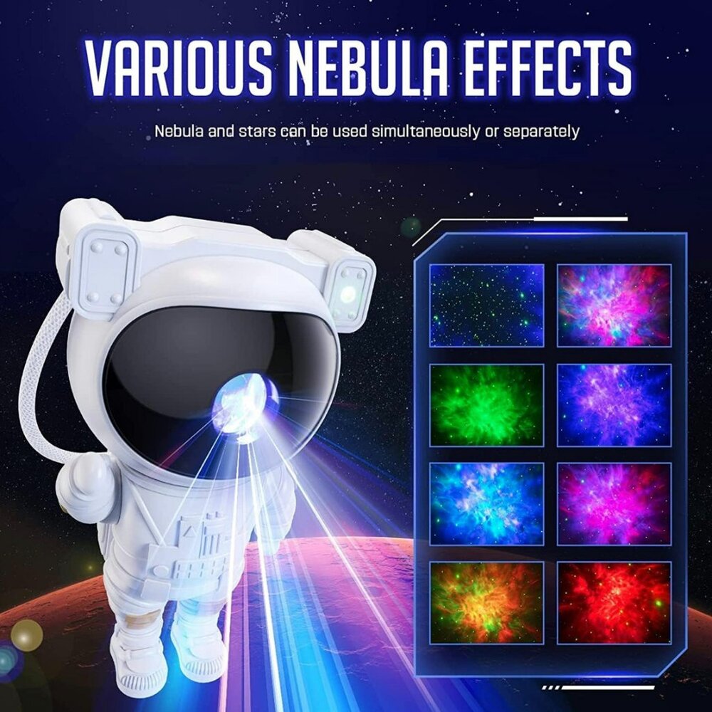 Star Projector Galaxy Nightlight - Astronaut Space Projector